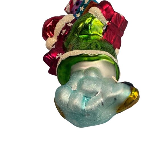 Summit Blown Glass Christmas Ornament Snowman Multicolor Handcrafted 4.5 Inches - Picture 5 of 5